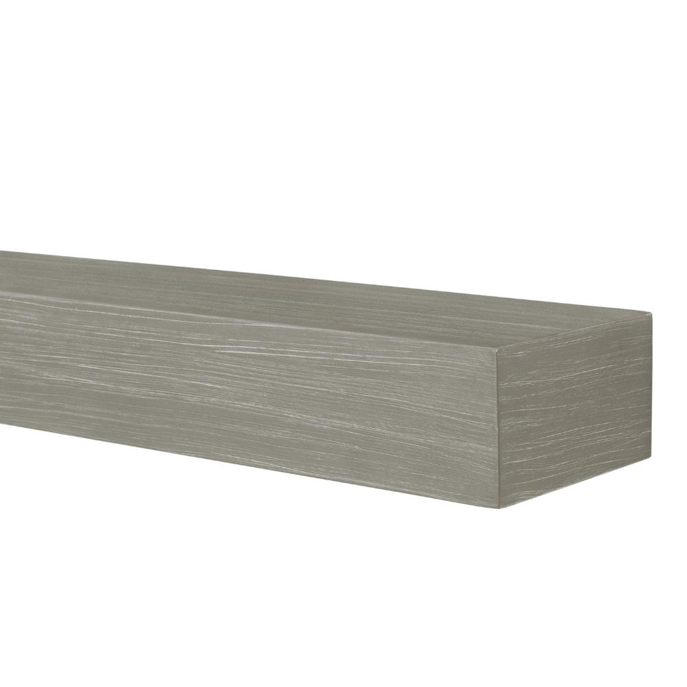 Pearl Mantels Zachary Non-Combustible Fiberglass Mantel Shelf in Graywash