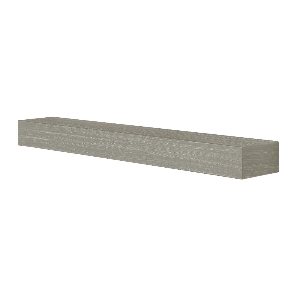 Pearl Mantels Zachary Non-Combustible Fiberglass Mantel Shelf in Graywash
