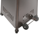 RADtec Antique Bronze Pyramid Propane Patio Heater wheels
