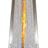 RADtec 93-Inch Stainless Steel Pyramid Propane Patio Heater flames