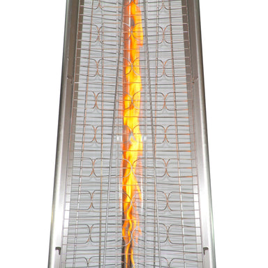 RADtec 93-Inch Stainless Steel Pyramid Propane Patio Heater flames