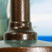 RADtec Allure Series Real Flame Antique Bronze Propane Patio Heater Closeup view