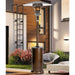RADtec Allure Series Real Flame Antique Bronze Propane Patio Heater in outdoor setting