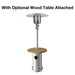 RADtec Allure Series Real Flame with Optional Wood Table