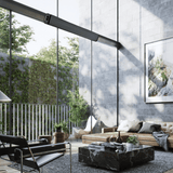 RADtec Design Series 82-Inch 3200 W Electric Heater in living room