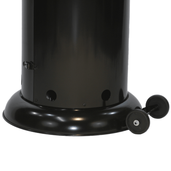 RADtec Ellipse Flame Propane Patio Heater wheels - close-up view
