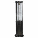 RADtec Ellipse Flame 78-Inch Black Propane Patio Heater with Clear Glass