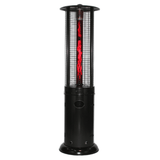 RADtec Ellipse Flame 78-inch Black Propane Patio Heater with ruby glass