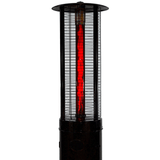 RADtec Ellipse Flame 78-inch Black Propane Patio Heater Base with ruby glass