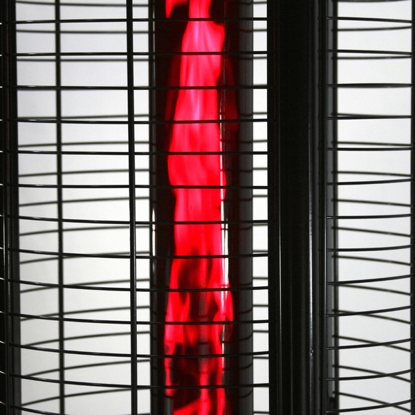 RADtec Ellipse Flame Propane Patio Heater red flames