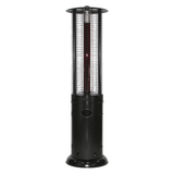 RADtec Ellipse Flame 78-inch Black Propane Patio Heater turned off