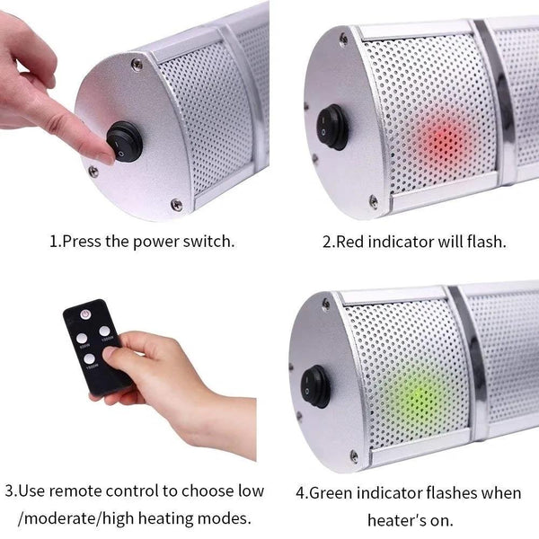 RADtec Genesis Series 25" 1500W 110V Infrared Electric Heater Instructions