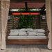 RADtec Torrid Series Infrared Electric Heater in a cozy pergola outdoor setting