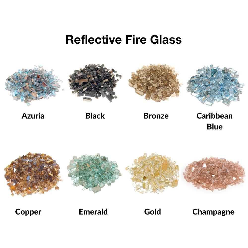 Reflective Fire Glass Options