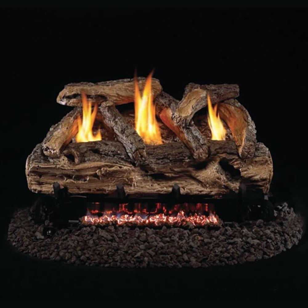 Real Fyre Split Oak Vent-Free Gas Log Set Insert — Modern Blaze