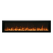 Remii Extra Slim 65-inch Electric Fireplace with Yellow Flames and Brown Fire Glass