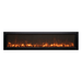 Remii Extra Slim 65-inch Electric Fireplace with Orange Flames and Black Fire Glass
