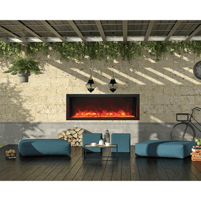 Remii Extra Slim 45-inch Electric Fireplace in patio