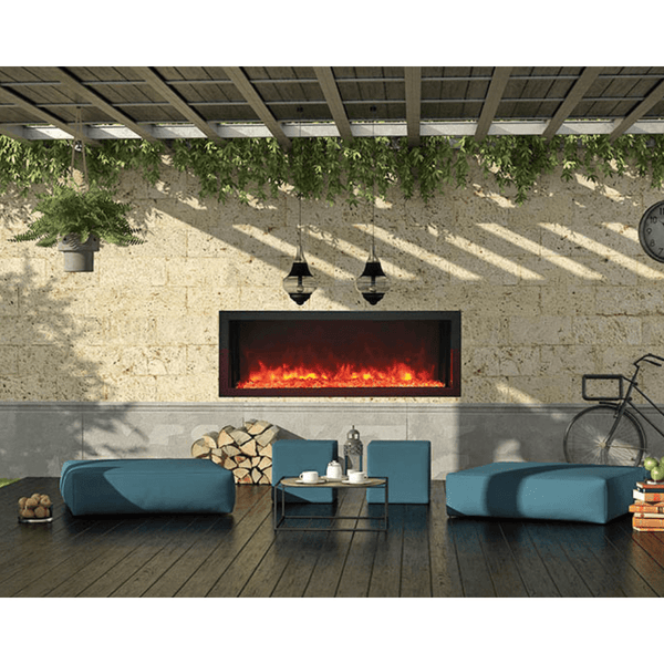 Remii Extra Slim 45-inch Electric Fireplace in patio