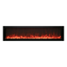 Remii Extra Slim 65-inch Electric Fireplace with Orange Flames and Brown Fire Glass
