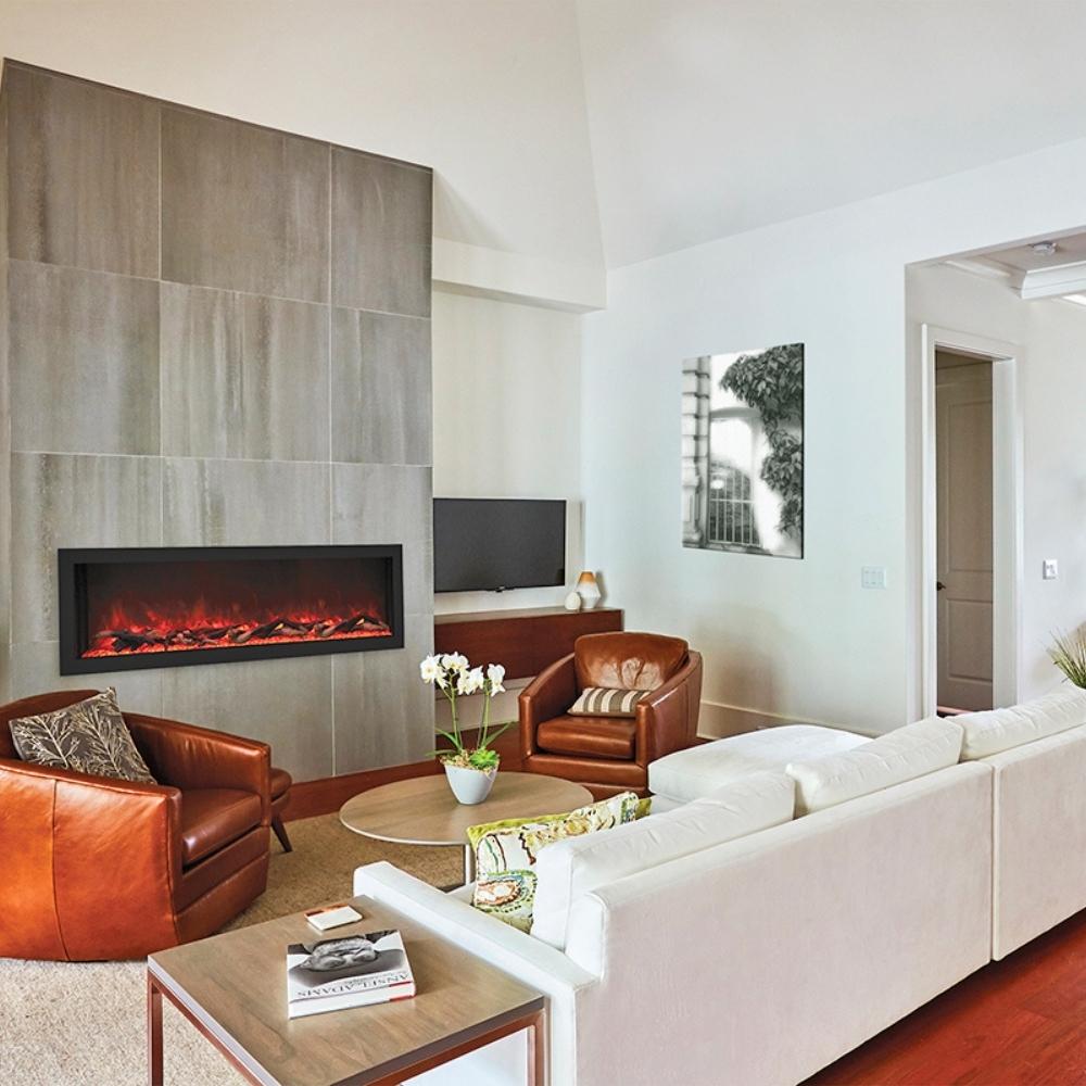 Remii DEEP 55-inch Electric Fireplace in Living Room