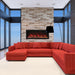 Remii Extra Tall 55" Electric Fireplace in a luxury contemporary living space