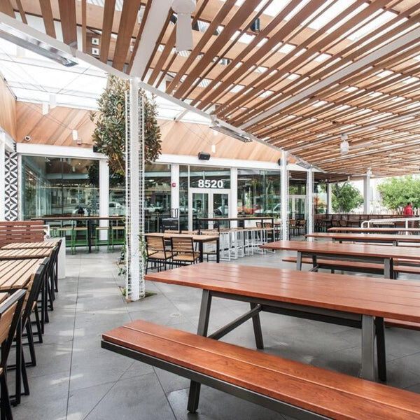 ElectricSchwank 33" Dual Element 3000W Infrared Electric Heaters at a cafe