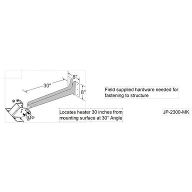 Schwank Wall Mount Arm Kit for Gas Heaters Specs