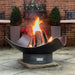Seasons Fire Pits Quadrilateral Square Steel Fire Pit with paver underneath