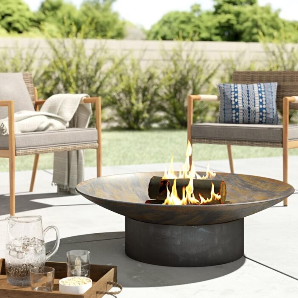 Seasons Fire Pits Concave Round Steel Fire Pit, Sizes: 36" - 72" Wide