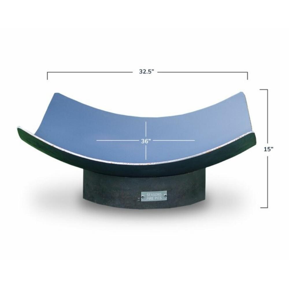 Seasons Fire Pits Quadrilateral 36" Square Steel Fire Pit Dimensions