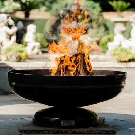 Seasons Fire Pits Vulcan Round Steel Fire Pit with Flame