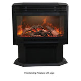 Sierra Flame 25" Free Standing Electric Fireplace with Log Set