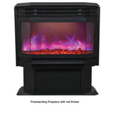 Sierra Flame 25" Free Standing Electric Fireplace with red Ember