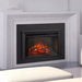 Simplifire Built-In Traditional Electric Fireplace Insert in all white living room