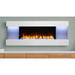 Simplifire Format Electric Fireplace with 60-inch floating mantel and crystal media