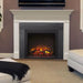Simplifire Traditional Built-In Electric Fireplace with white surround and mantel