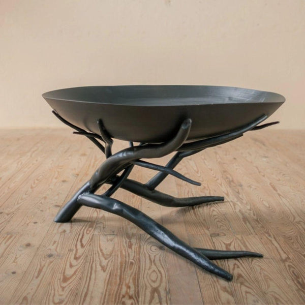 Stone Country Ironworks Sycamore Fire Pit with hand-forged branch frame