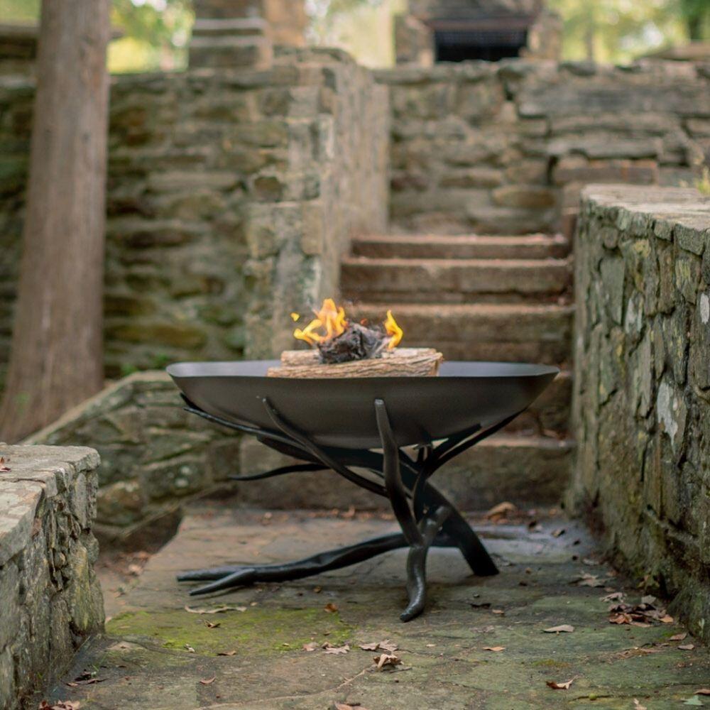 Stone Country Ironworks Sycamore Fire Pit in Outside setting