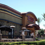 Sunglo PSA265 Black Permanent Post Natural Gas Heater at a restaurant