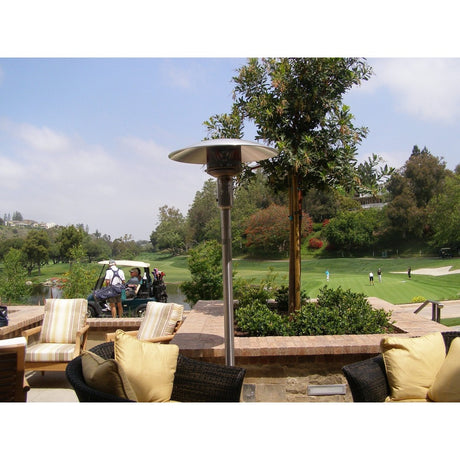Sunglo A242 Portable Natural Gas Patio Heater in outdoor seating area