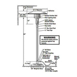 Sunglo A242 Portable Natural Gas Patio Heater clearances