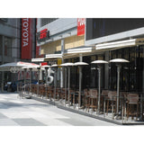 Sunglo A242 Portable Natural Gas Patio Heater in outdoor cafe