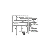 Sunglo A244MAN Natural Gas Ceiling Mounted Patio Heater clearances diagram
