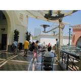 Sunglo A244MAN Natural Gas Patio Heater pole mounted in commercial space