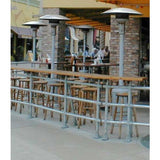 Sunglo A270 BK Black Portable Propane Patio Heater in cafes