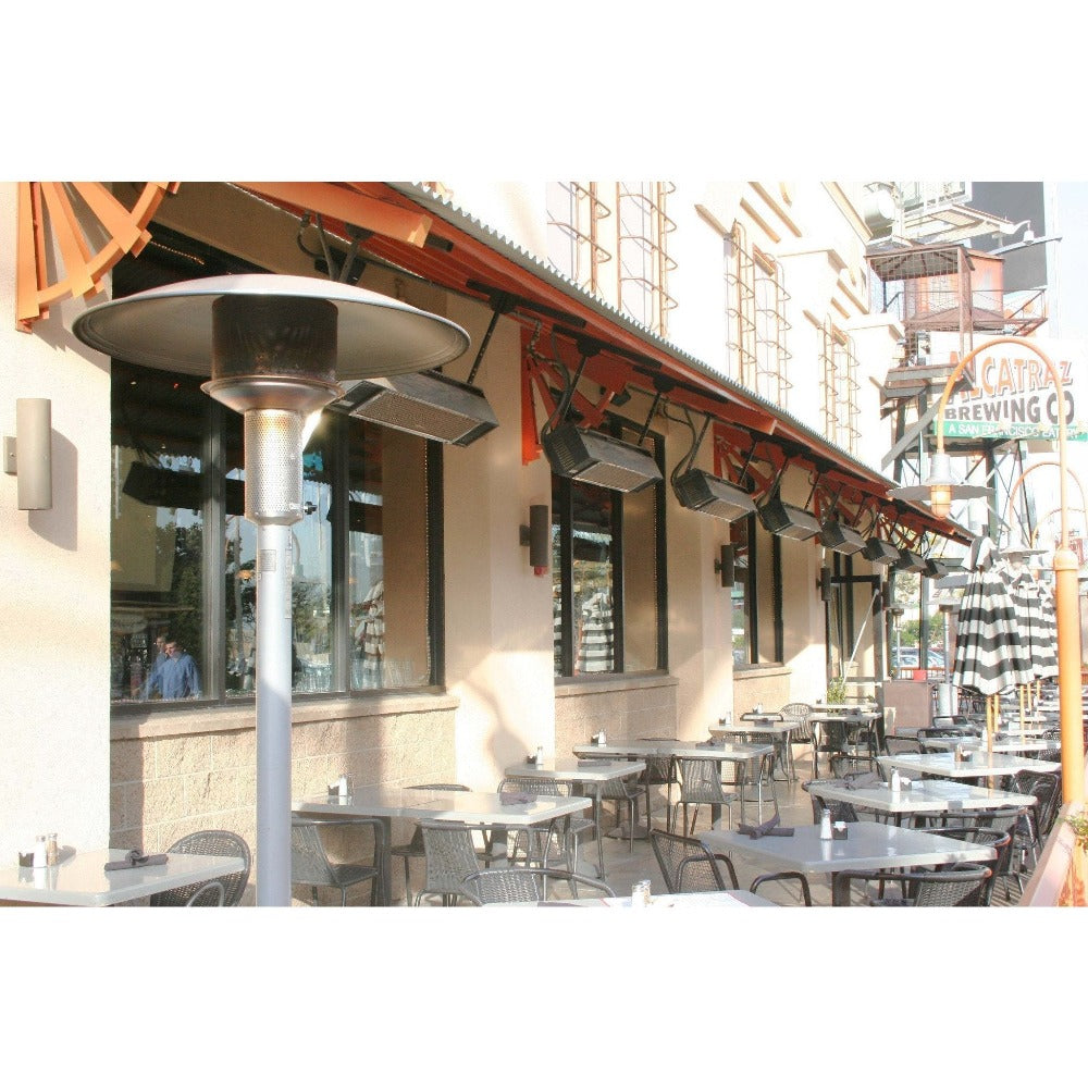 Sunglo A270 SS Free Standing Stainless Steel Portable Patio Heater in al fresco dining areas