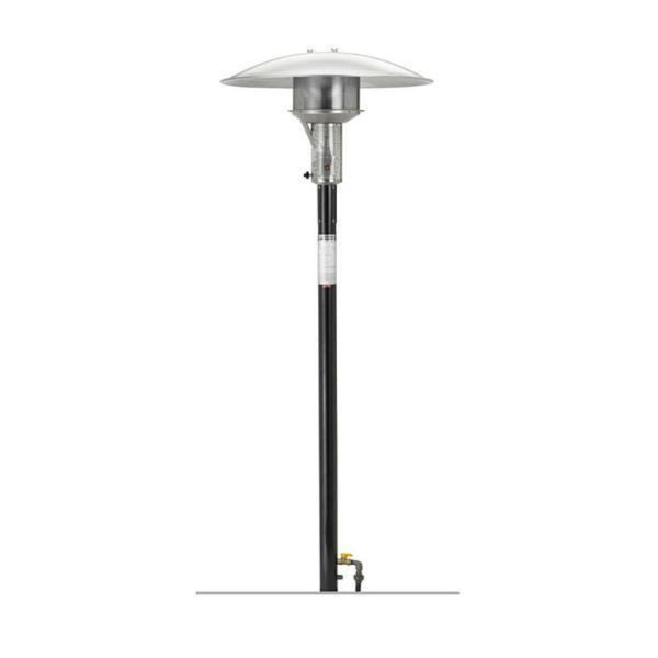 Sunglo PSA265 BK Permanent Post Black Natural Gas Patio Heater with Manual Ignition - close-up view