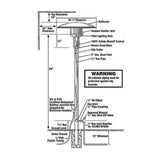 Sunglo PSA265 SS Permanent Post Stainless Steel Natural Gas Patio Heater diagram