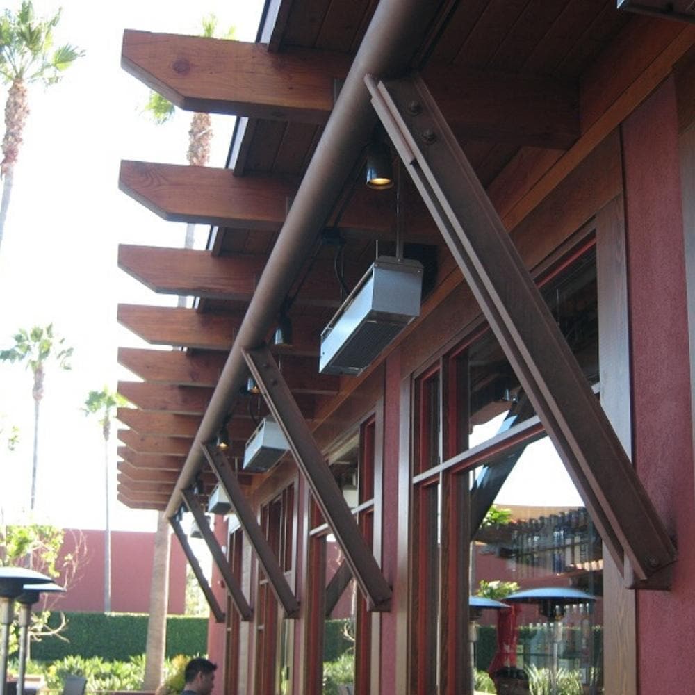 Sunpak Classic S34 Stainless Steel Infrared Gas Heater in restaurant